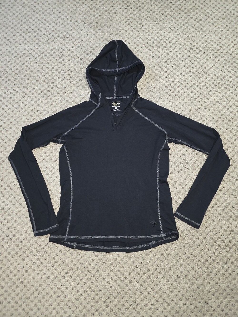 Mountain Hardwear Black Hooded Long-Sleeve